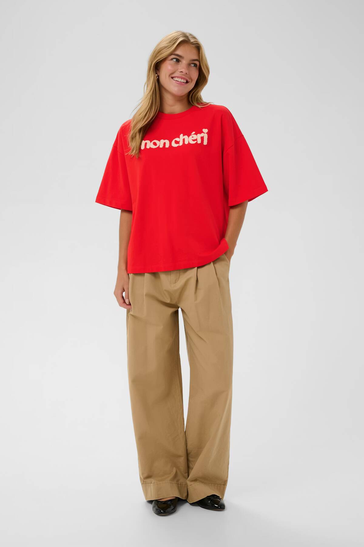 Saint Tropez Panna SS Sweatshirt Fiery Red