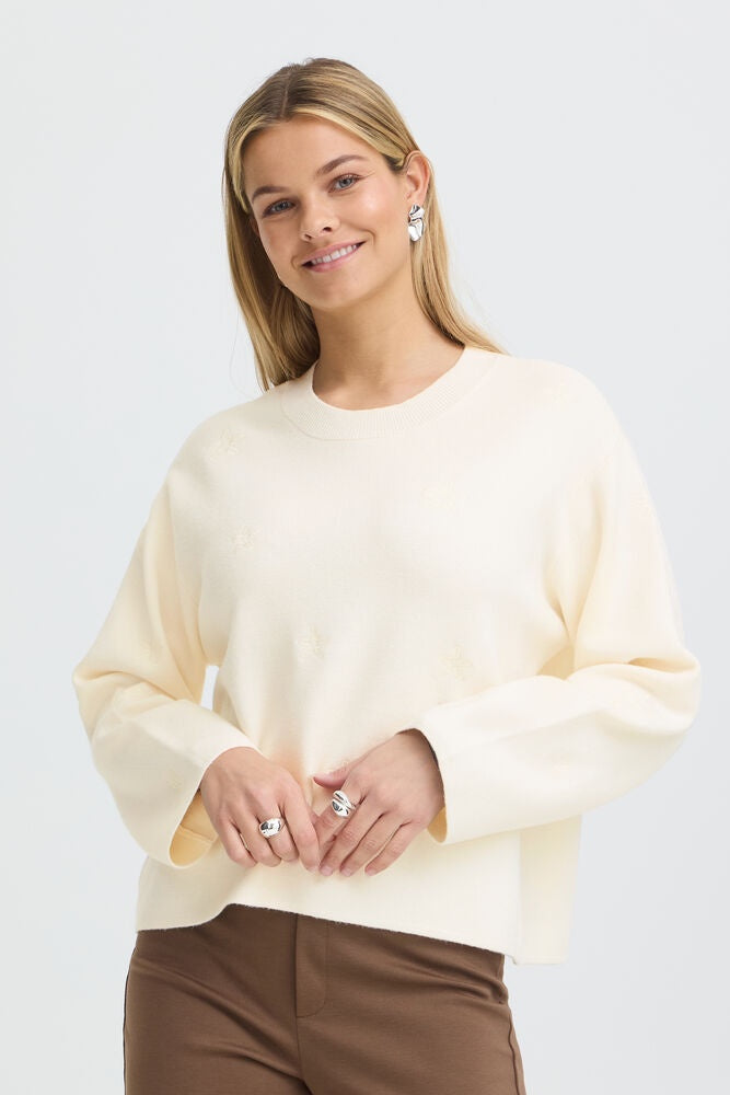 Fransa Vera Pullover Whisper White