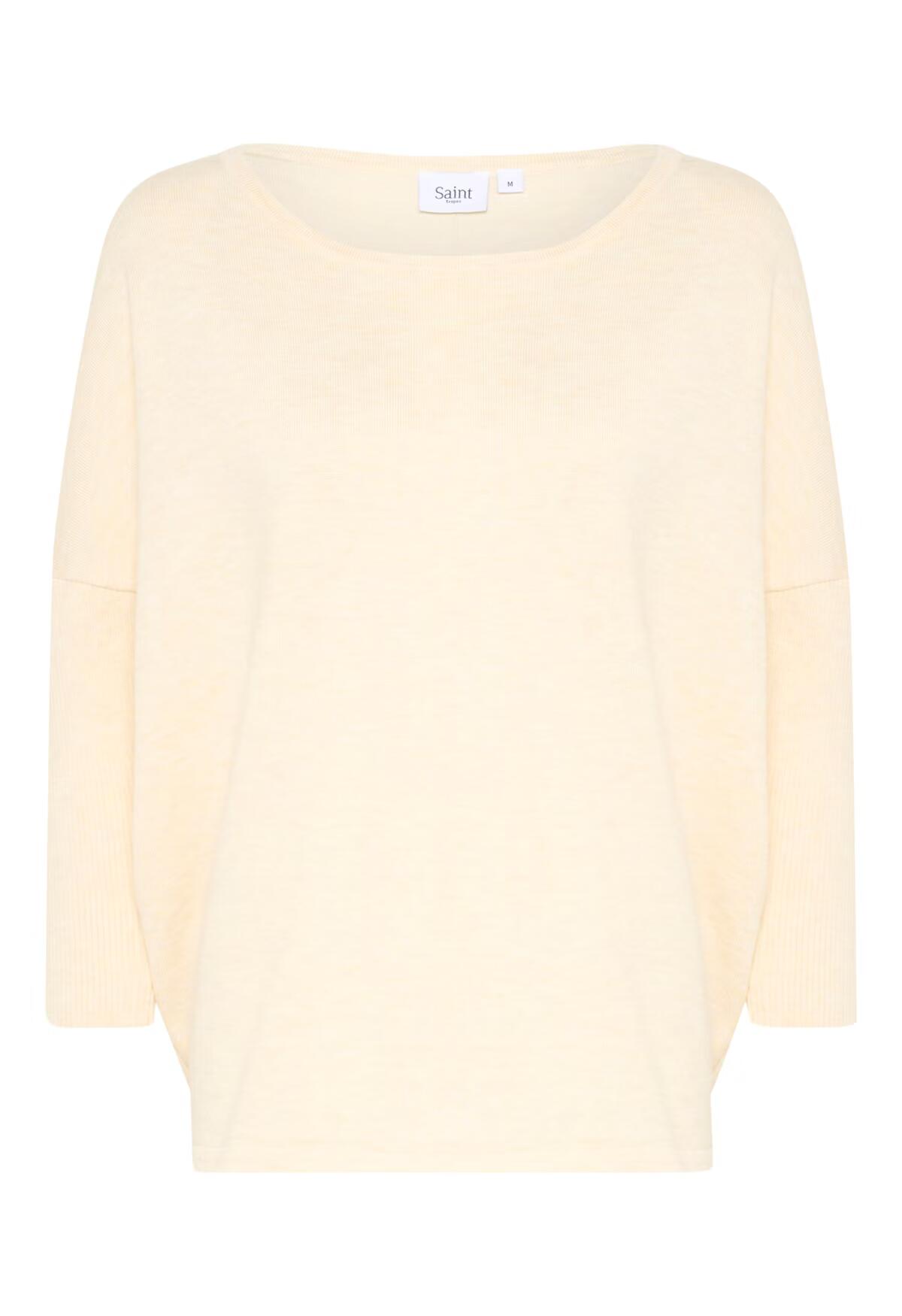 Saint Tropez Mila R-Neck Pullover Babys Breath Melange