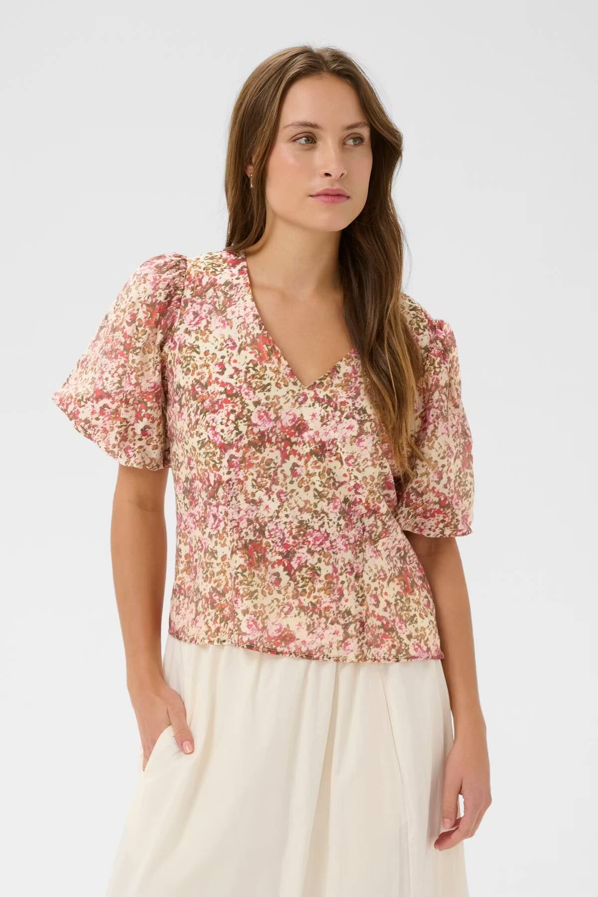 Saint Tropez Rainie Blouse Ballerina Brushed Blooms