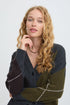 b.young Osmilla Cardigan Dark Grey Melange Argyle