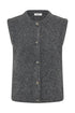 b.young Omea Vest Dark Grey Melange