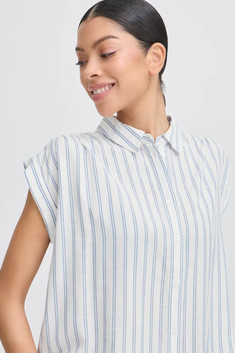 b.young Frigg Shirt Blouse Optical White Mix