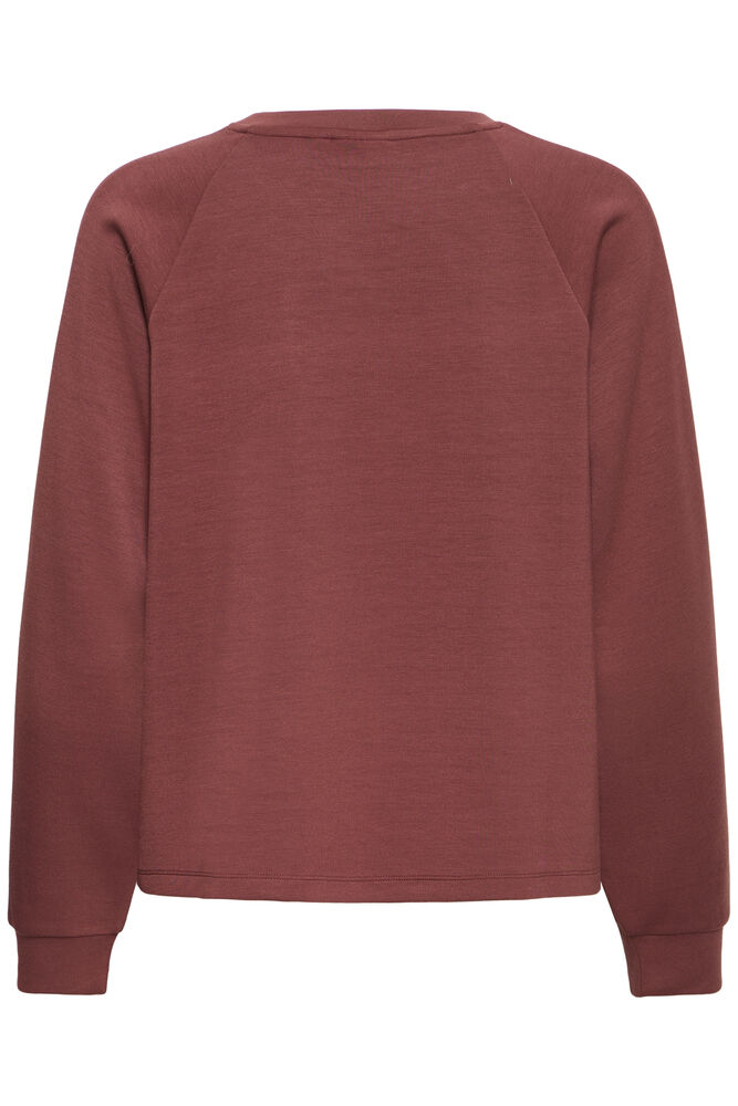 Fransa Aurora Sweatshirt Rum W/White Contrast