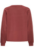 Fransa Aurora Sweatshirt Rum W/White Contrast