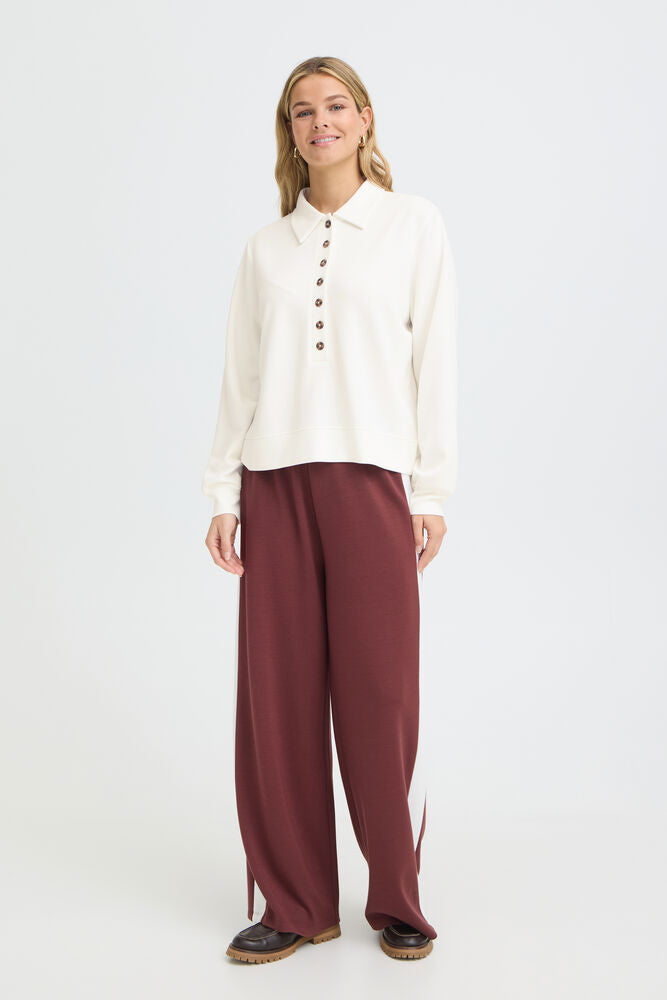 Fransa Aurora Sweatshirt Whisper White