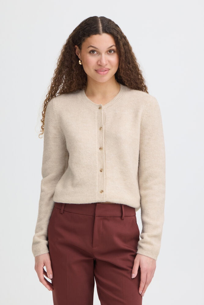 Fransa Ellis Cardigan Oatmeal Melange