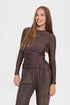 Saint Tropez Noria LS Blouse Dark Oak