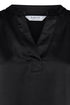 b.young Selita V Placket Neck  T-Shirt Meteorite