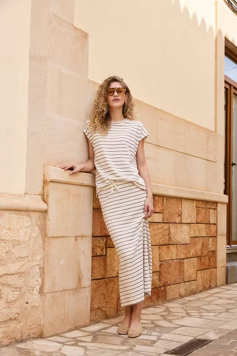Fransa Fauna T-Shirt Mountain Stripe