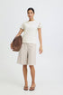 b.young Taimi Crochet Tshirt Optical White