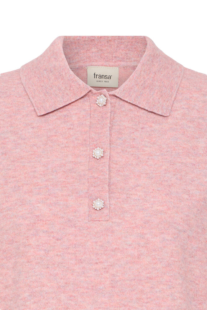 Fransa Suzette Pullover Silver Pink Melange