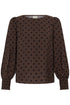 Fransa Adara Blouse Hot Fudge Dotty