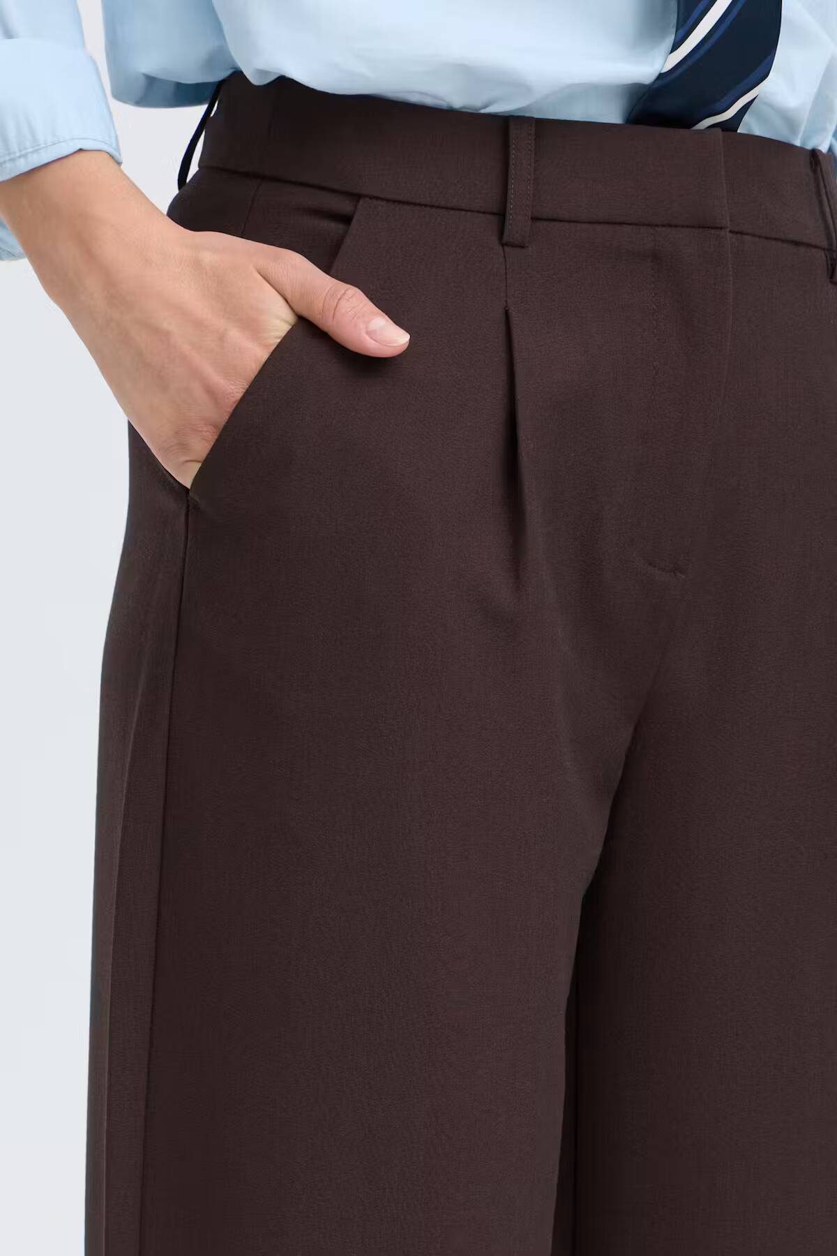 b.young Danta Barrel Dart Trousers Java Melange