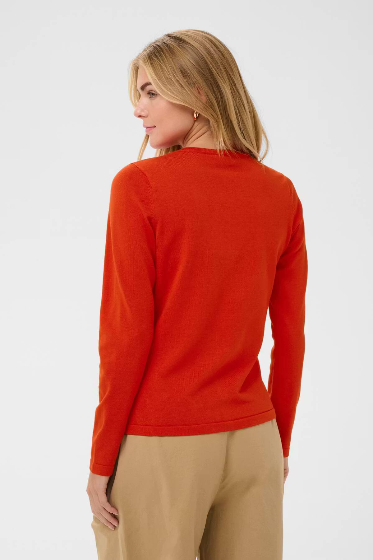 Saint Tropez Mila R-Neck Cardigan Valiant Poppy