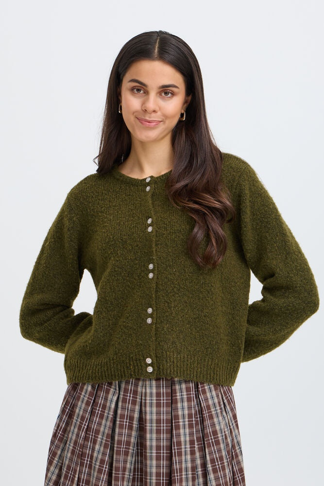 Fransa Bela Cardigan Fir Green Melange