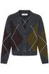 b.young Osmilla Cardigan Dark Grey Melange Argyle