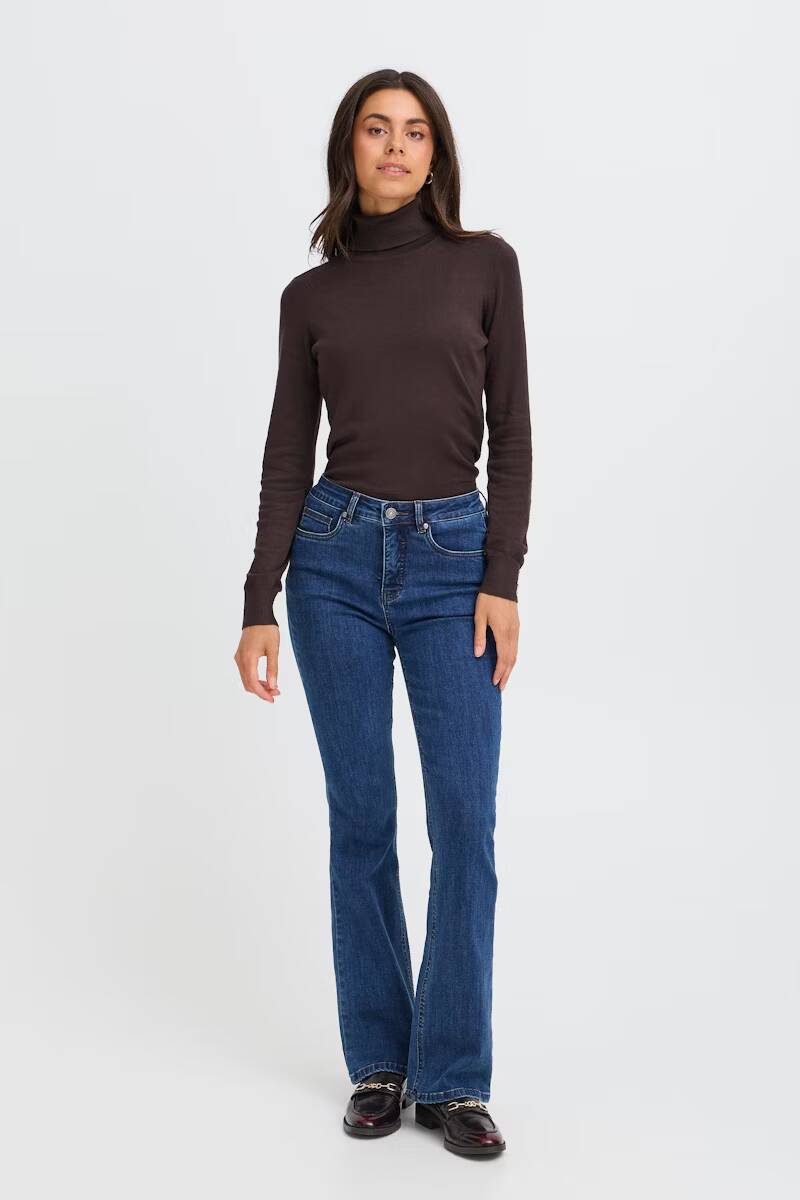 Fransa Atlanta Hanna Bootcut Jeans Dark Blue Denim