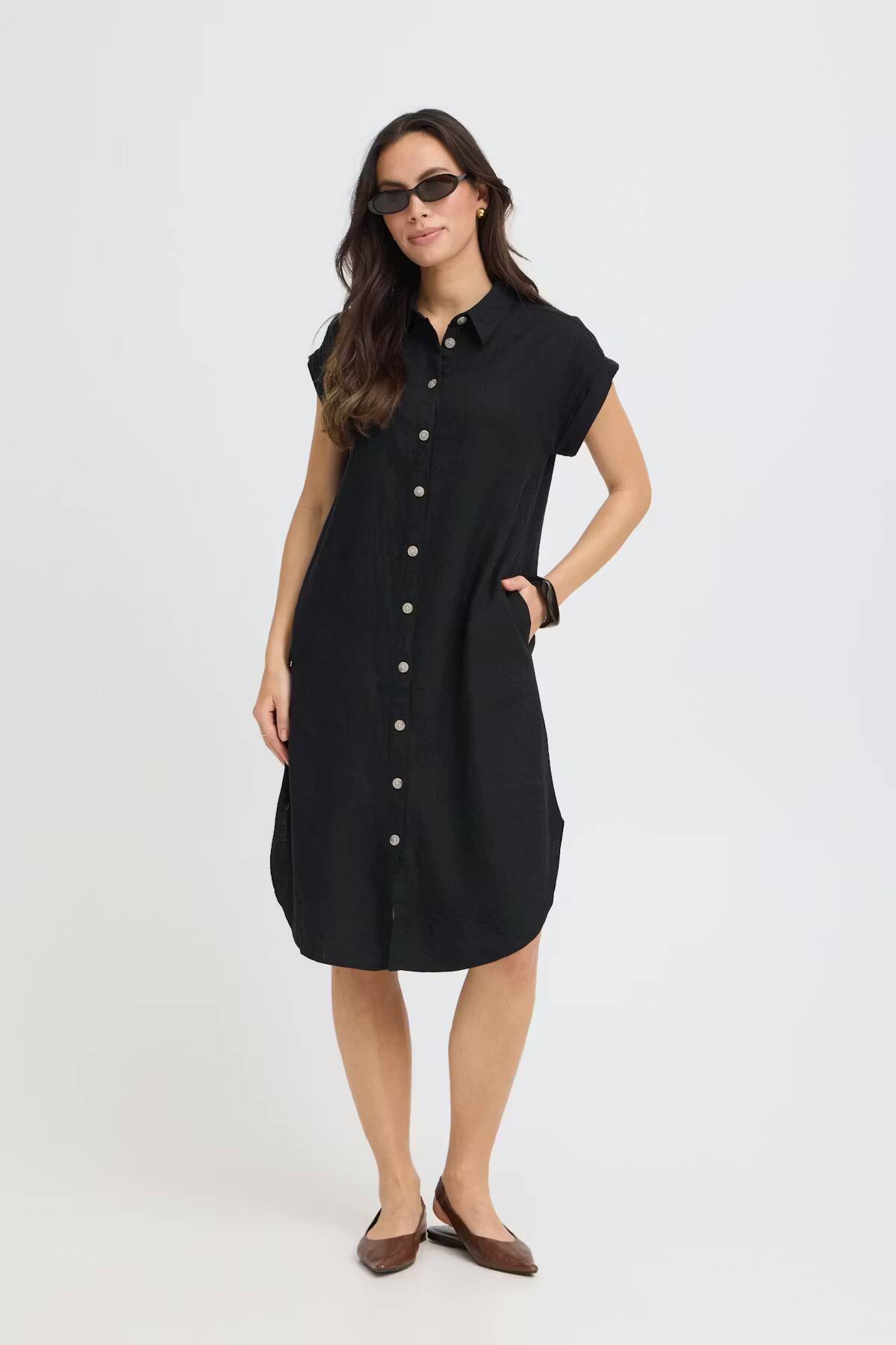 b.young Falakka SS Shirt Dress Meteorite
