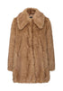 b.young Akaja Faux Fur Coat Tiger's Eye Melange