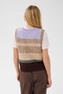 Saint Tropez Seraphina Knit Vest Chocolate Lilac Multi Stripe