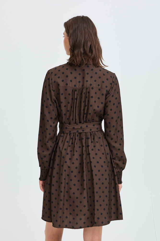 Fransa Adara Dress Hot Fudge Dotty