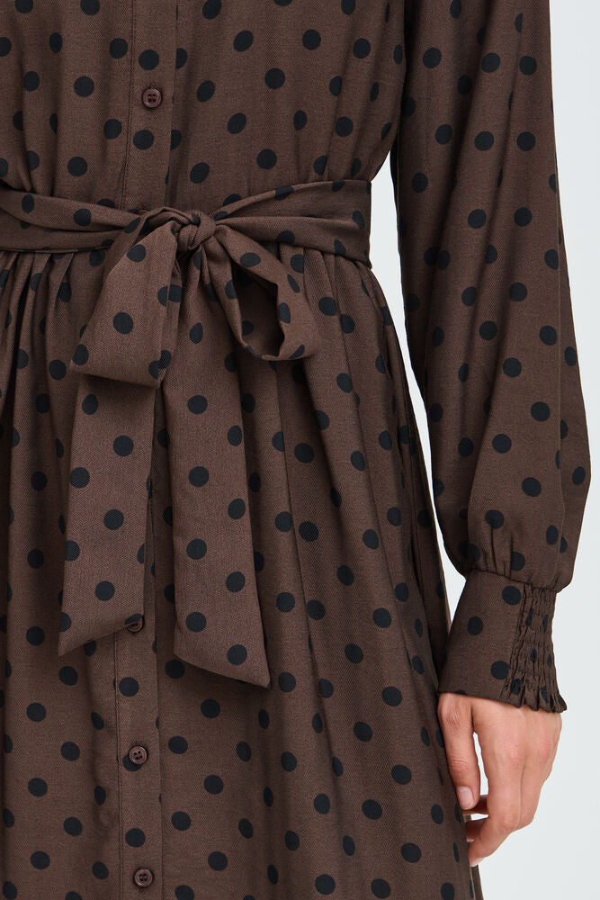 Fransa Adara Dress Hot Fudge Dotty