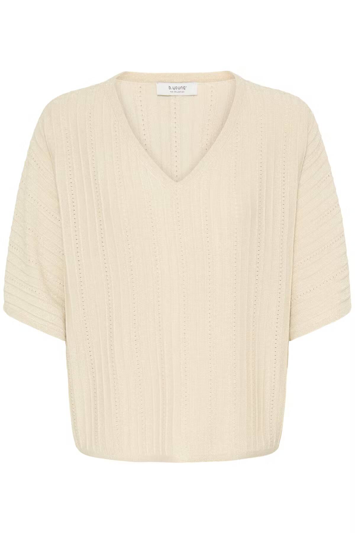 b.young Mobbe V-Neck Jumper Birch