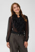 Saint Tropez Lilja Crinkle LS Shirt Black