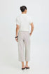 b.young Falakka Crop Trousers Rainy Day Stripe