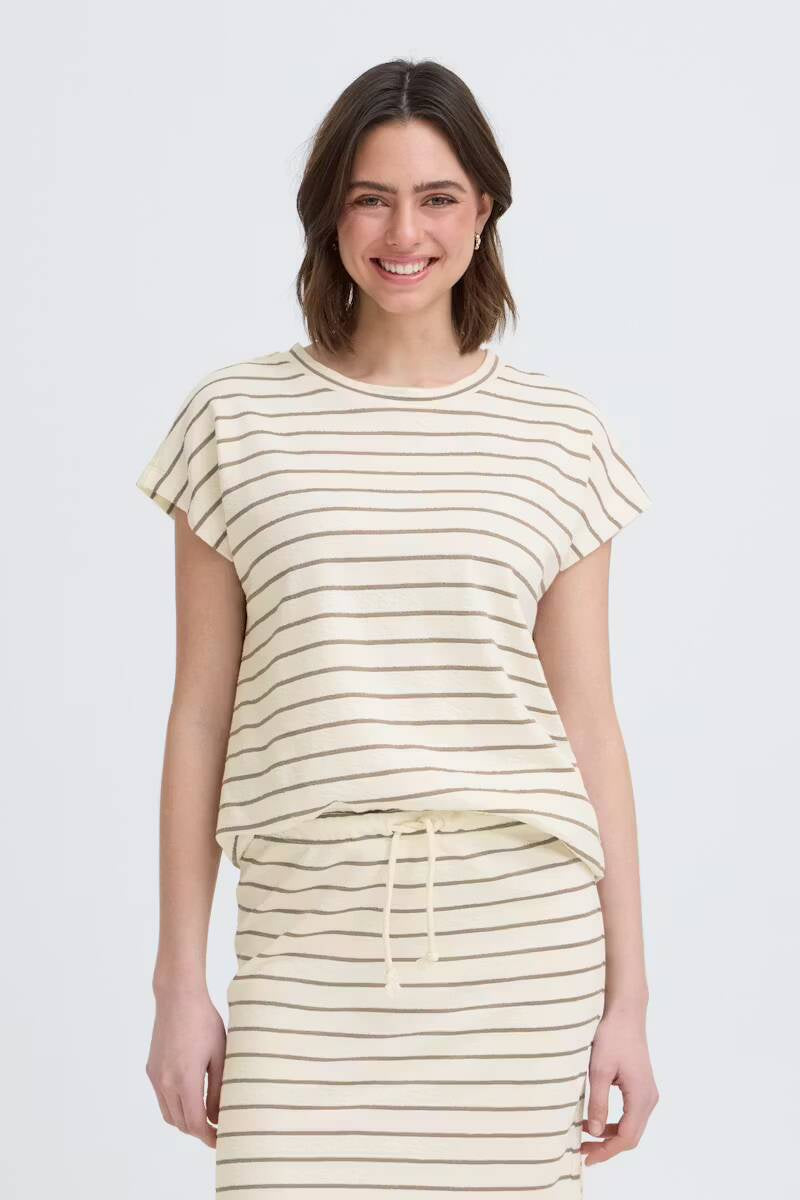 Fransa Fauna T-Shirt Mountain Stripe