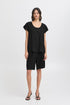 b.young Falakka O-Neck Blouse Ethnic Black Mix