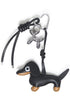 b.young Voila Dog Bag Charm Keyring Black Dachshund Charm