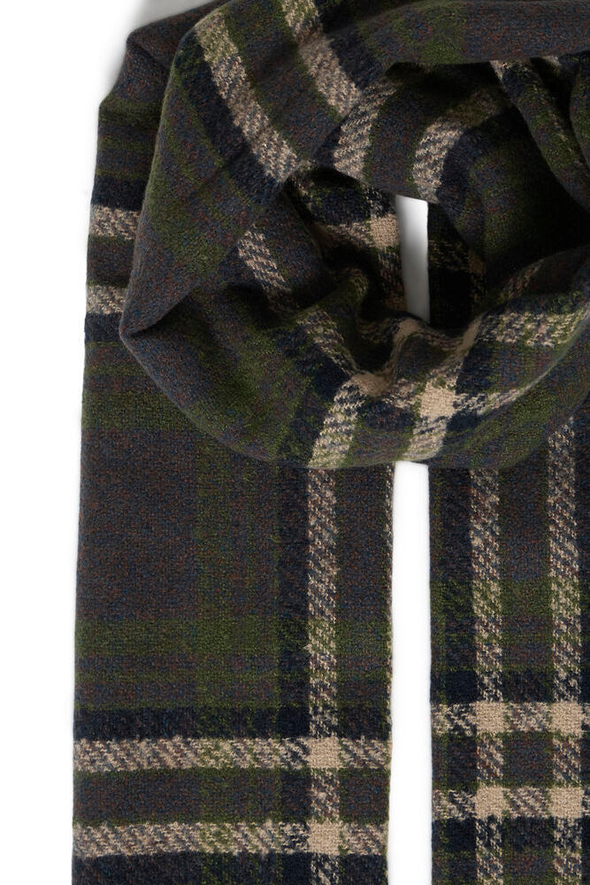 b.young Welch Scarf Java/Avocado Check Scarf