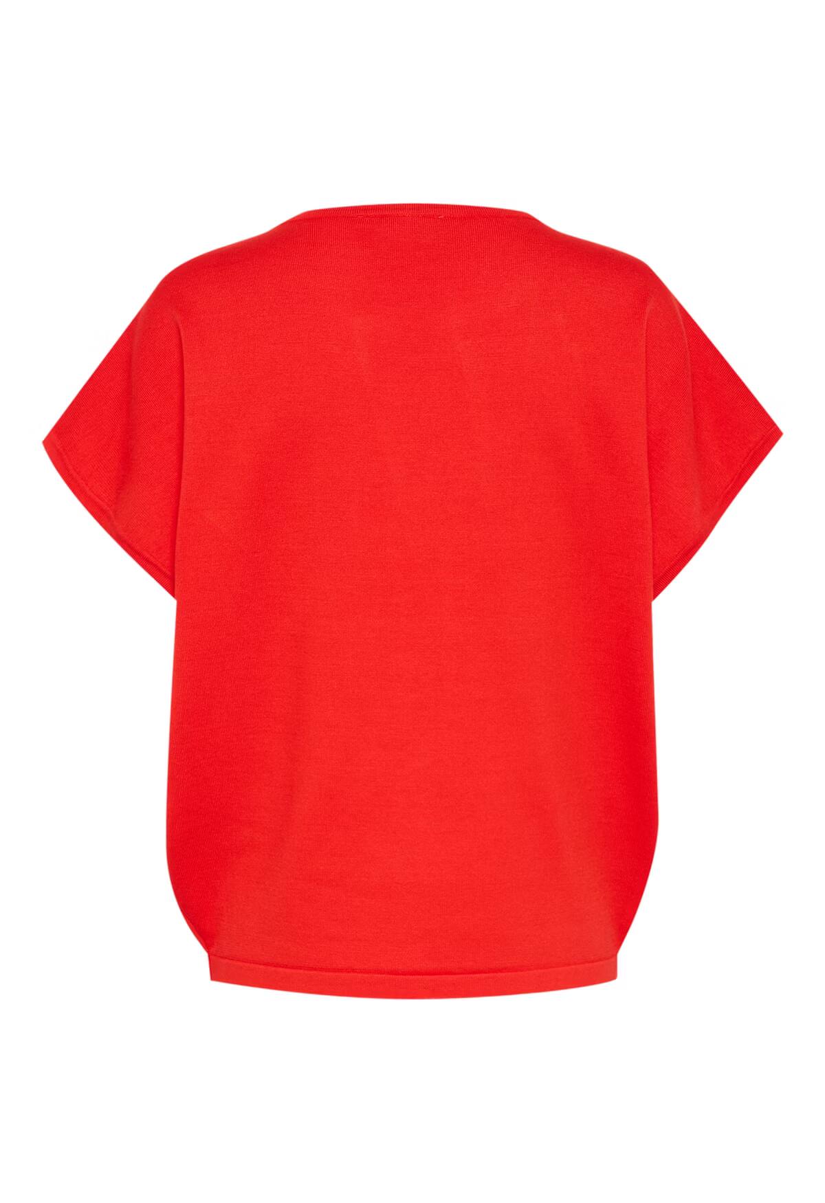 Saint Tropez Mila R-Neck SS Pullover Flame Scarlet