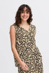 Fransa Ease Blouse Brown Leopard Art