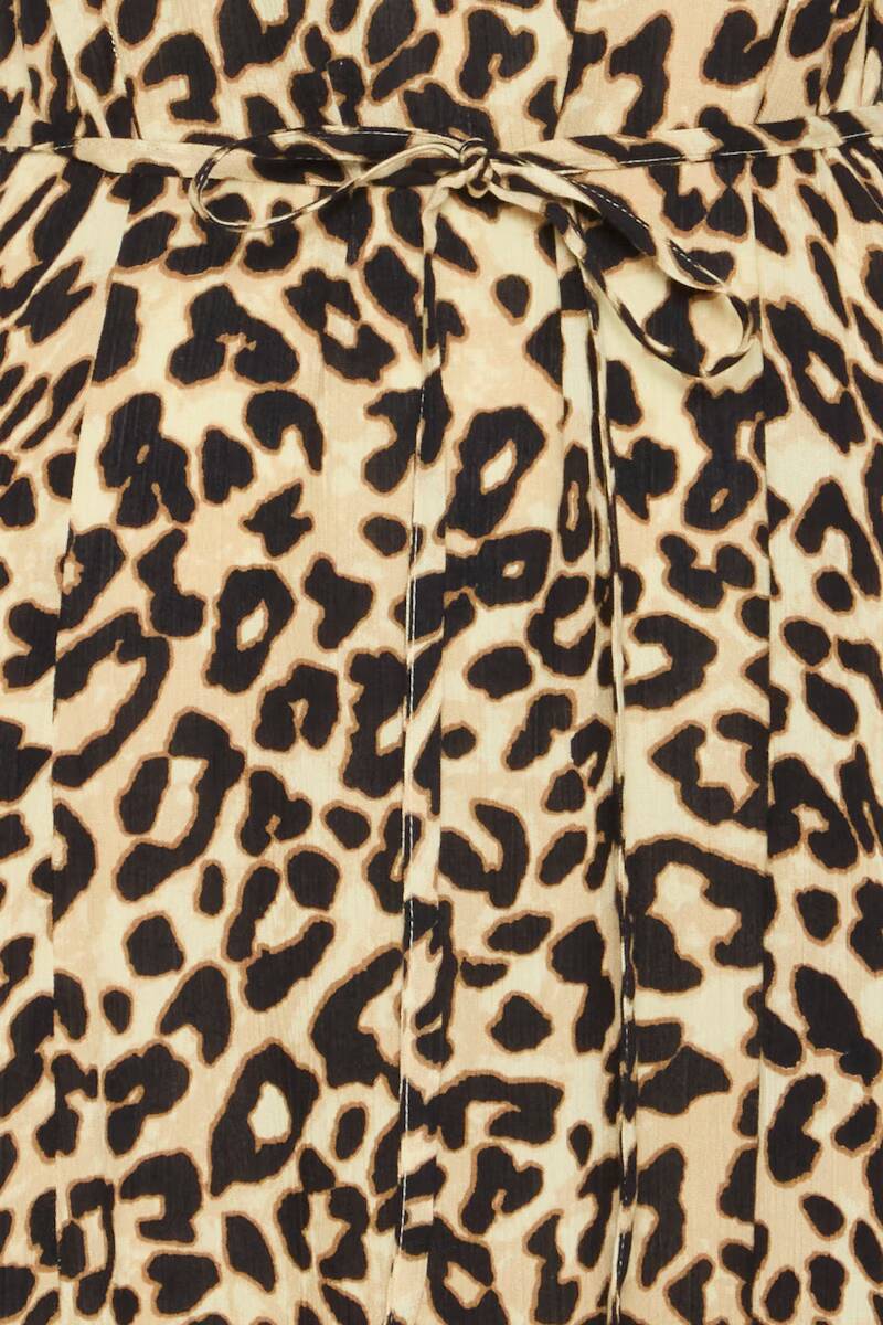Fransa Ease Dress Brown Leopard Art