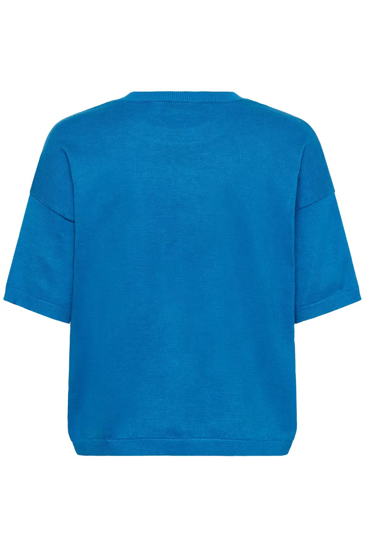 Saint Tropez Mila Boxy SS Pullover Campanula Melange