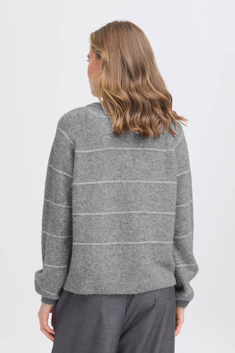 Fransa Kendra Cardigan Asphalt Melange Mix