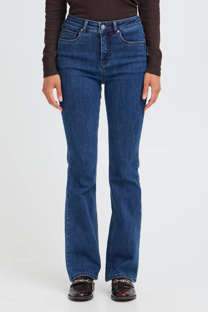 Fransa Atlanta Hanna Bootcut Jeans Dark Blue Denim