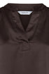 b.young Selita V Placket Neck  T-Shirt Java