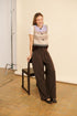 Saint Tropez Seraphina Knit Vest Chocolate Lilac Multi Stripe