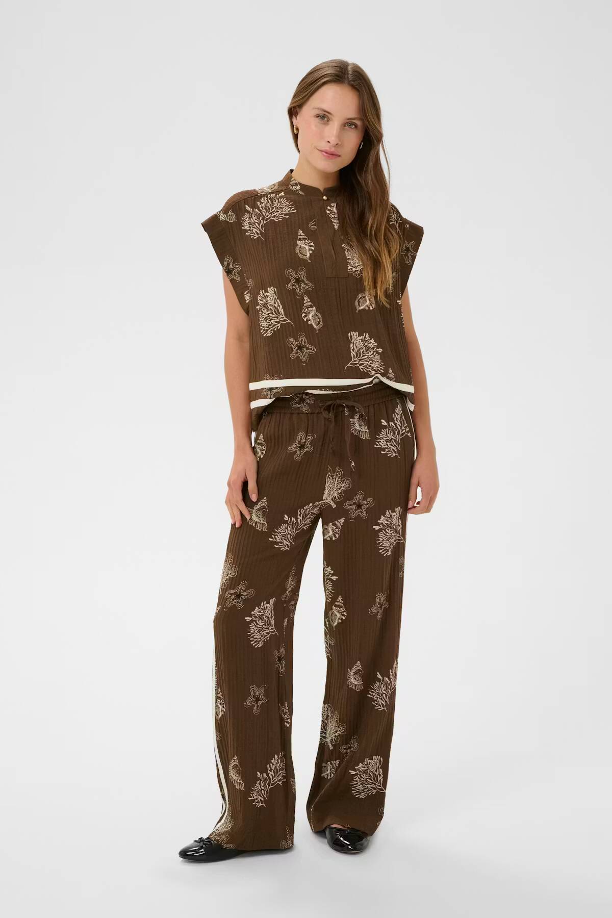Saint Tropez Rosashell Trousers Fudge Sea Shell