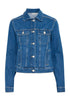 Fransa Denima Denim Jacket Mid Blue Denim