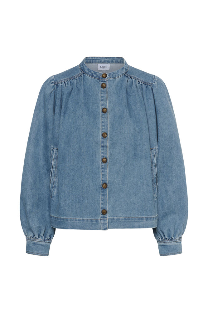 Saint Tropez Tera Shirt Medium Blue Denim