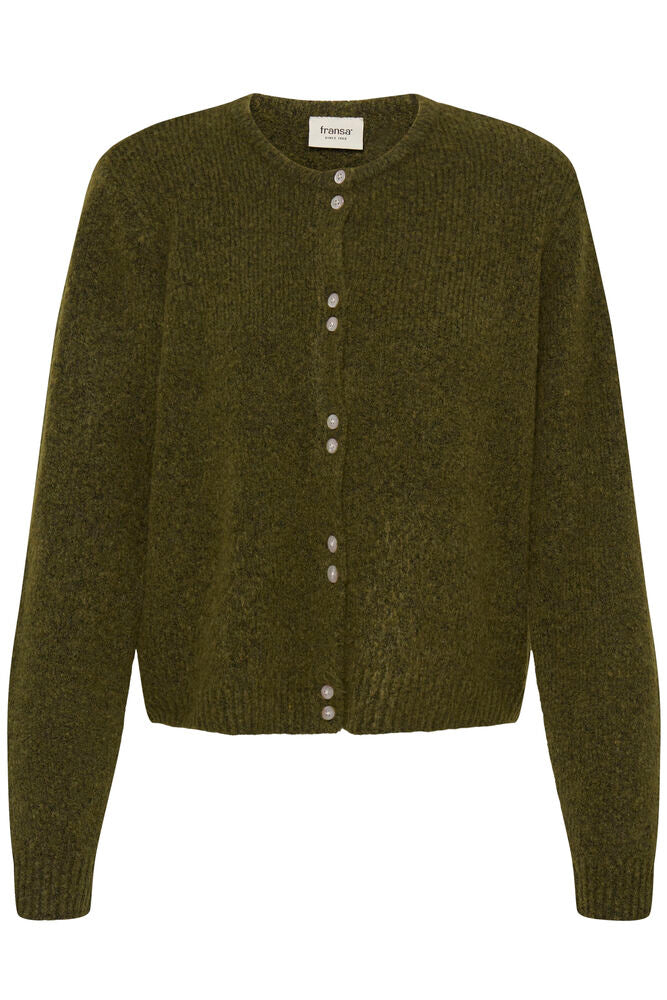 Fransa Bela Cardigan Fir Green Melange