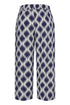 b.young Joella Crop Trousers Ogee Ikat Med Blue