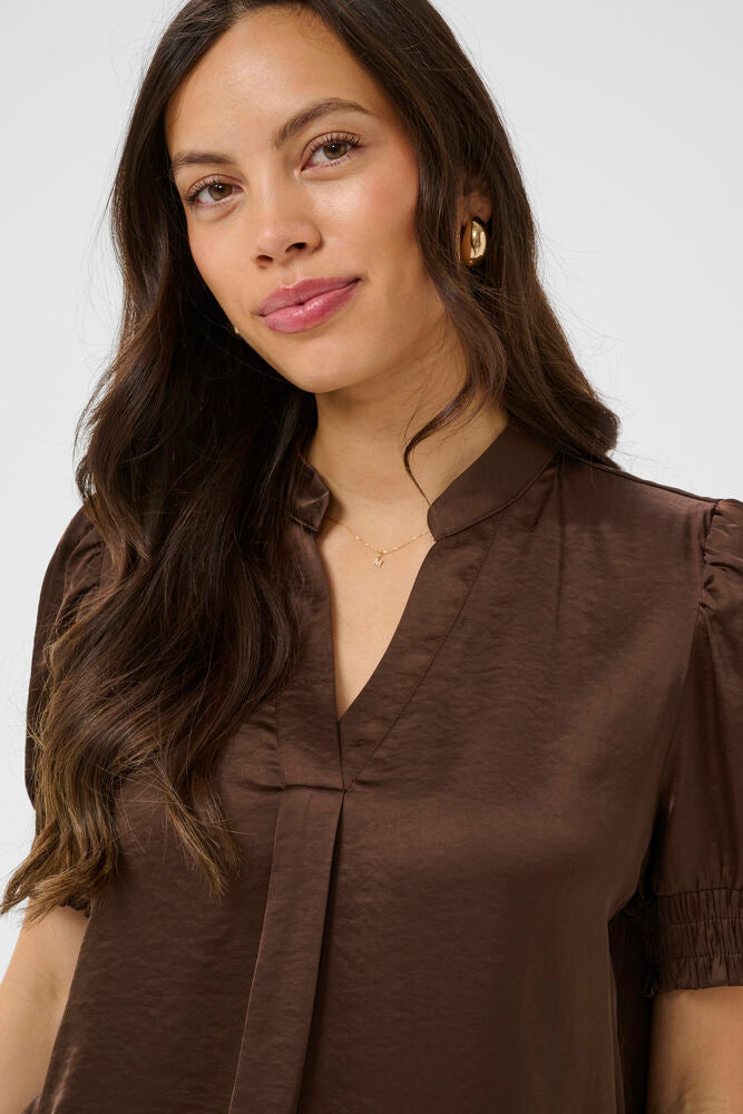 Saint Tropez Panan SS Blouse Major Brown