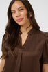 Saint Tropez Panan SS Blouse Major Brown