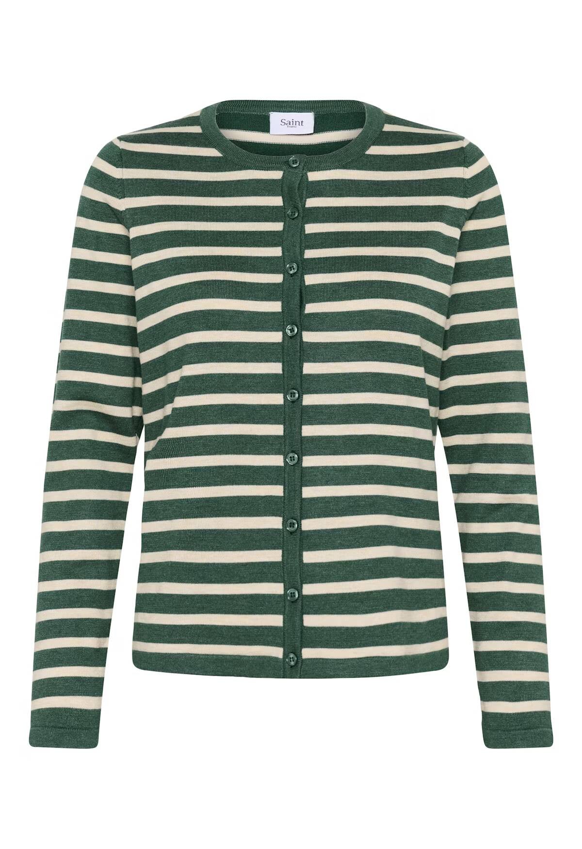 Saint Tropez Mila Striped Cardigan June Brown Rice Stripe
